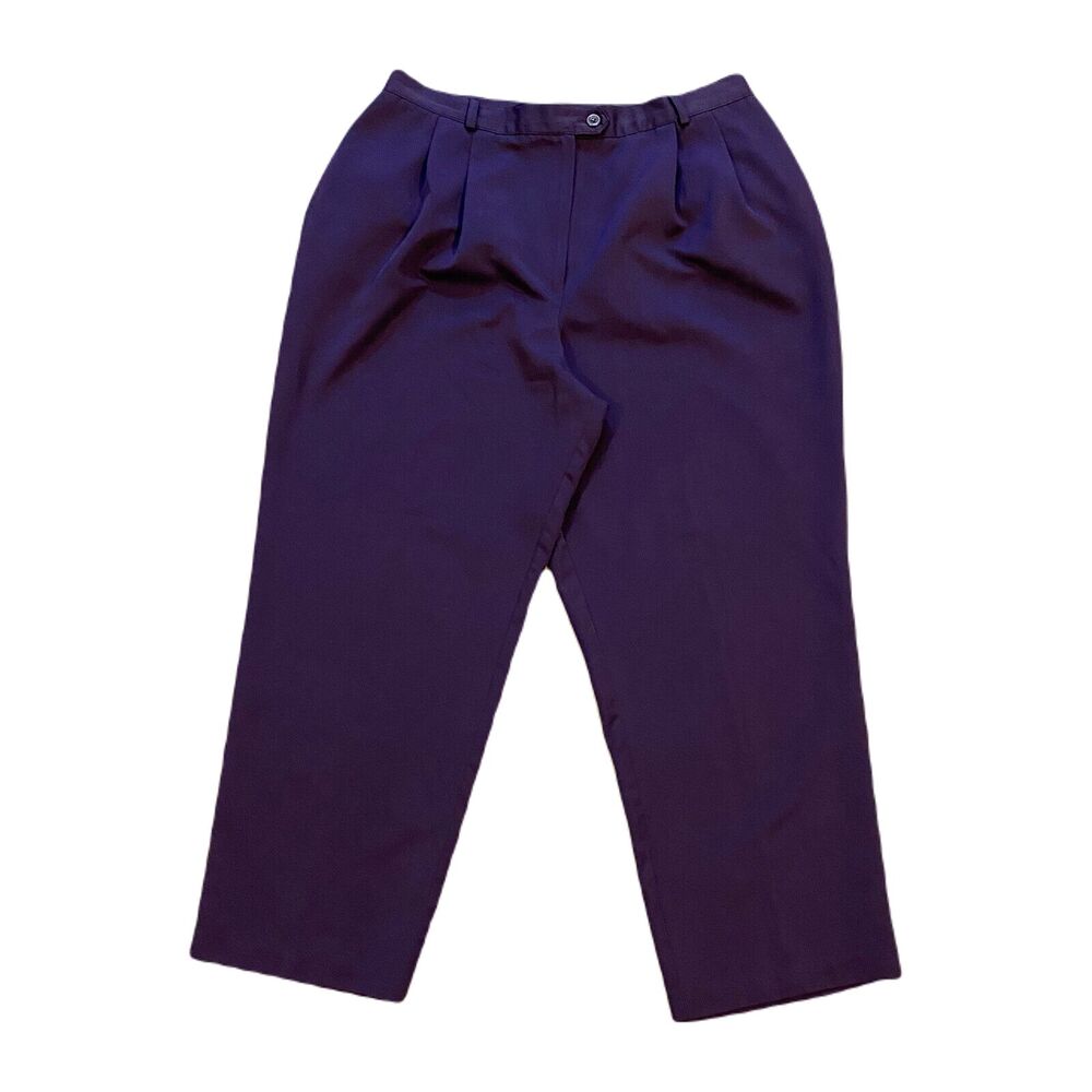 C.B. Collections Casual Pants ~ Sz 16PS ~ Purple ~ High Rise ~ 25" Inseam